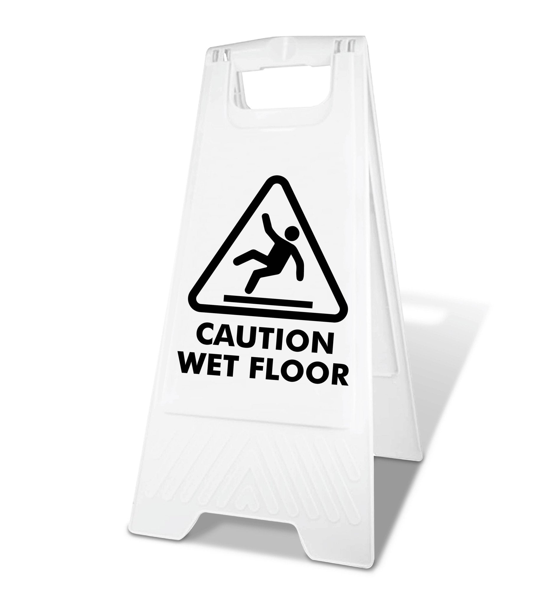 White A - Frame - Caution Wet Floor Black - New Signs