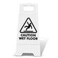 White A - Frame - Caution Wet Floor Black - New Signs