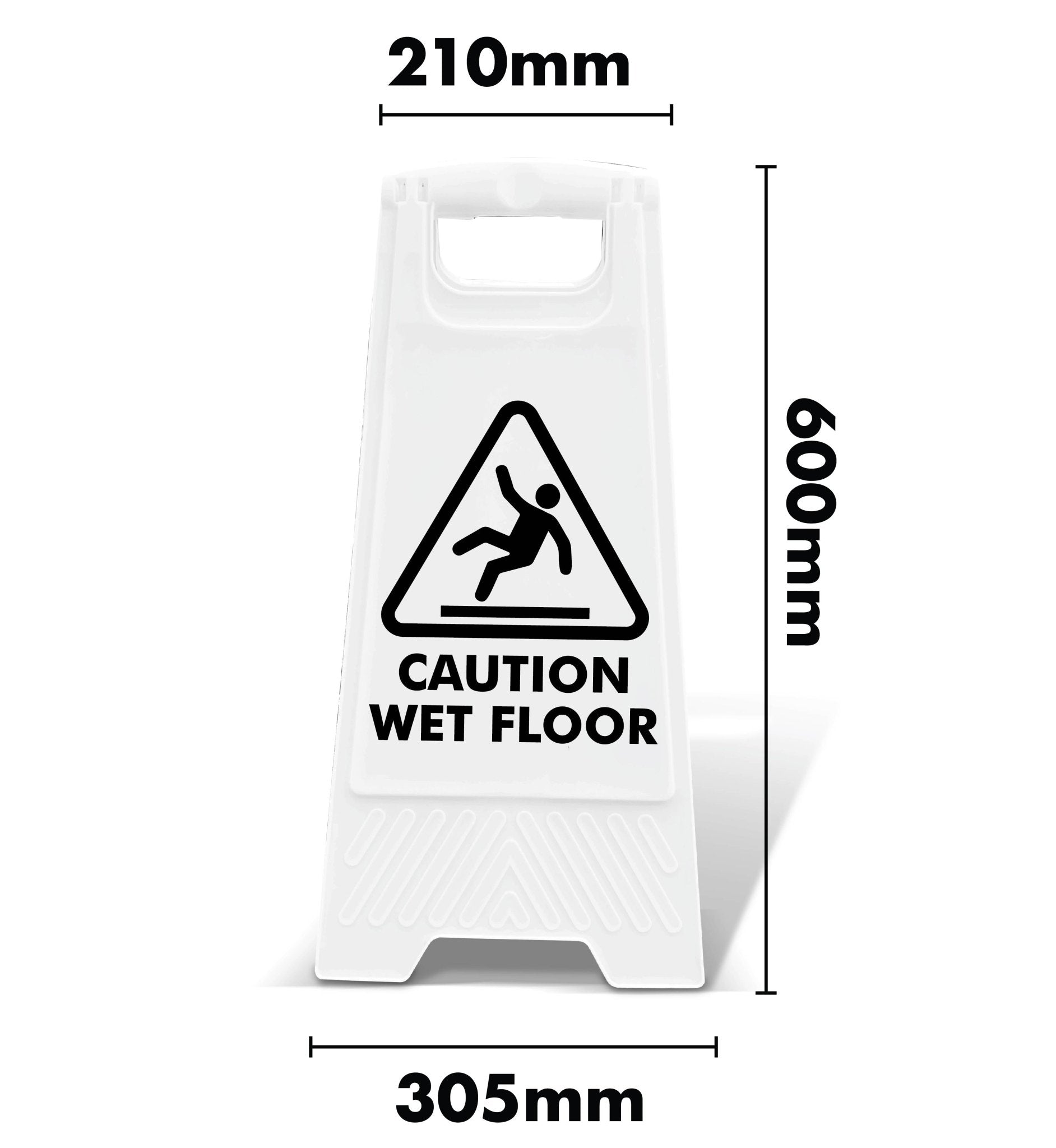 White A - Frame - Caution Wet Floor Black - New Signs