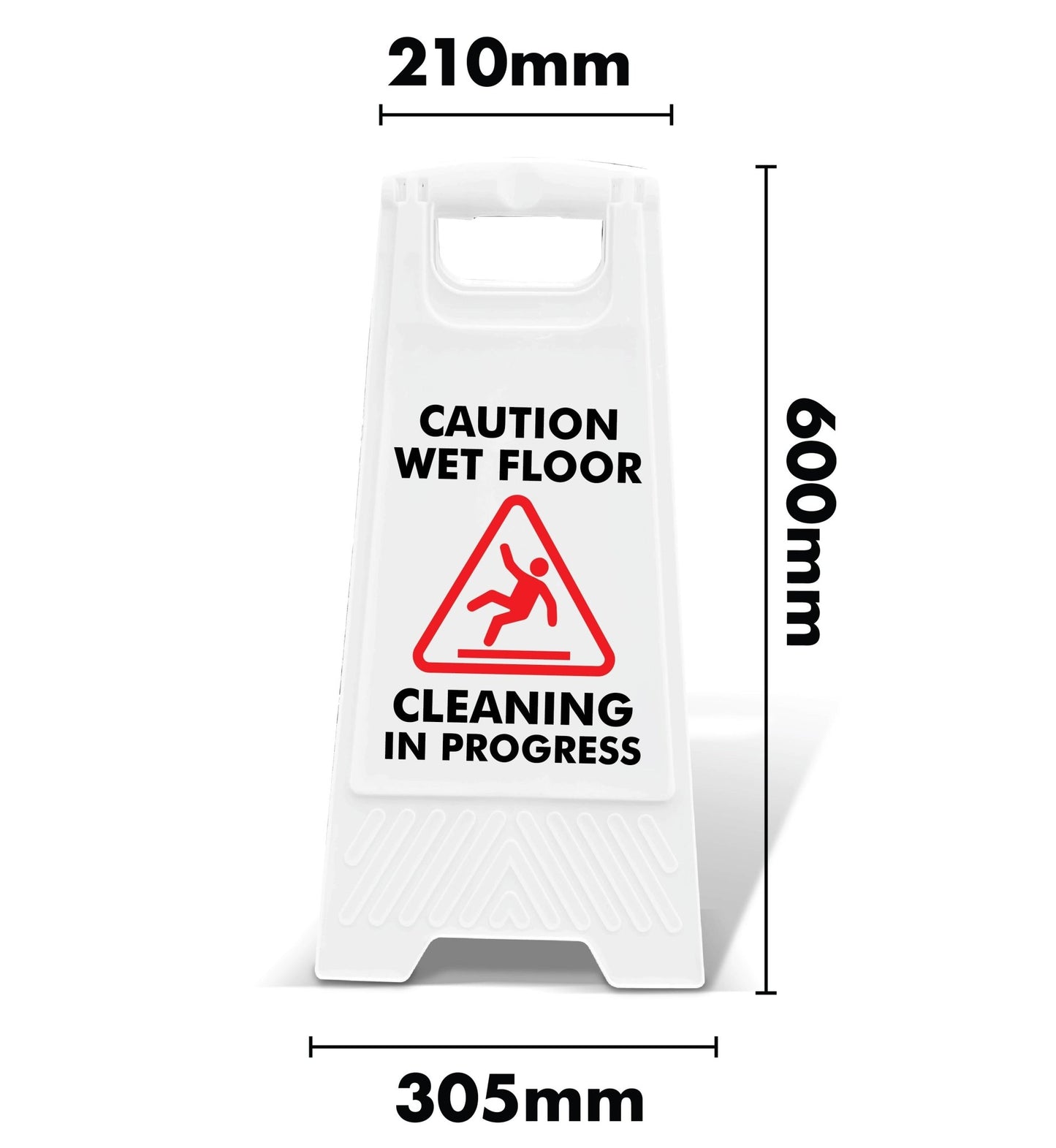 White A - Frame - Caution Wet Floor Cleaning In Progress - New Signs