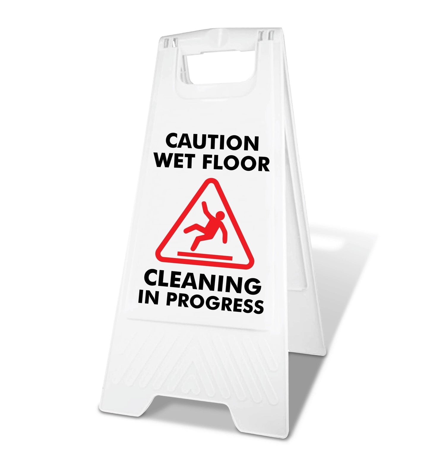 White A - Frame - Caution Wet Floor Cleaning In Progress - New Signs