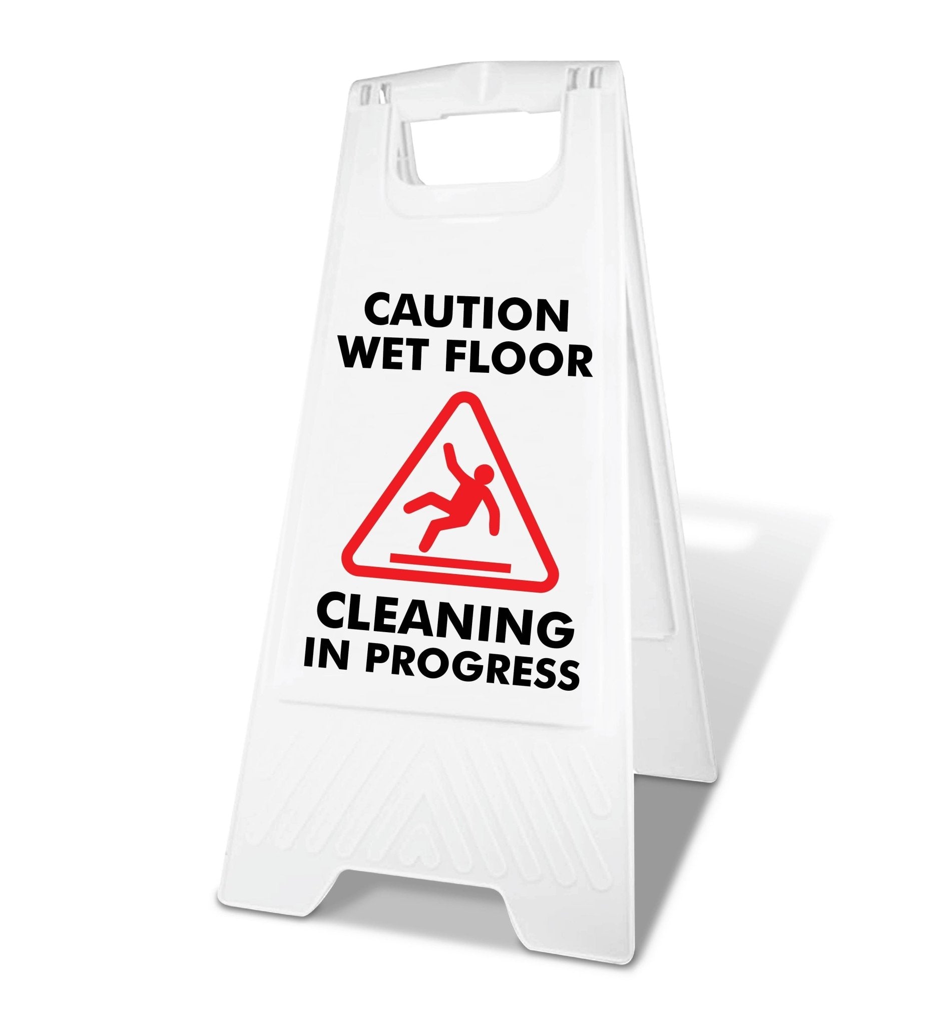 White A - Frame - Caution Wet Floor Cleaning In Progress - New Signs