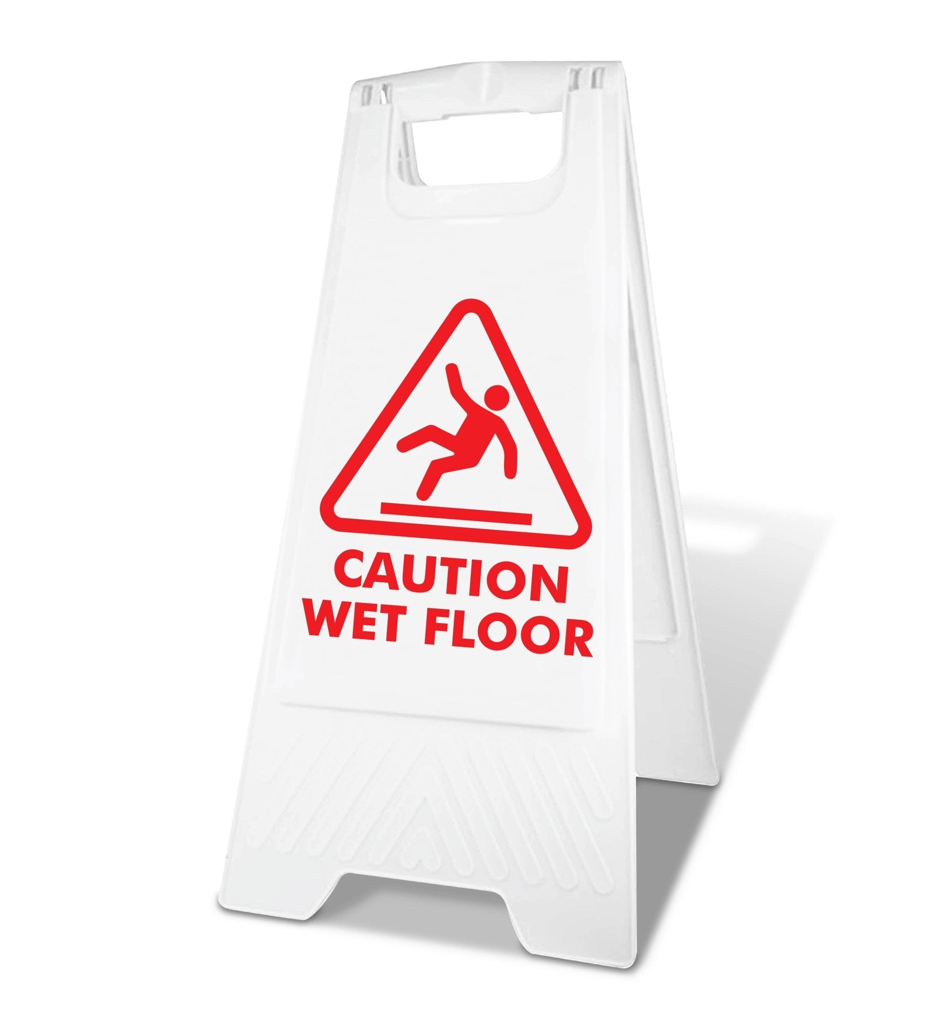 White A - Frame - Caution Wet Floor Red - New Signs