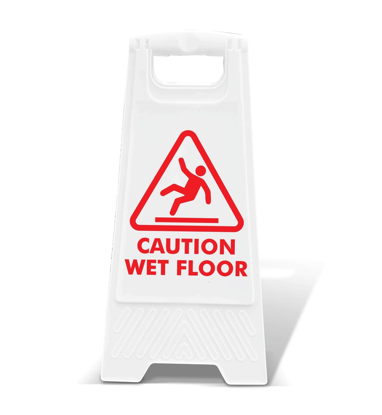 White A - Frame - Caution Wet Floor Red - New Signs