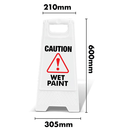 White A - Frame - Caution Wet Paint - New Signs