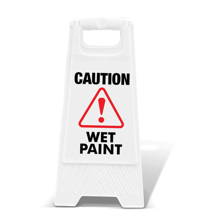 White A - Frame - Caution Wet Paint - New Signs