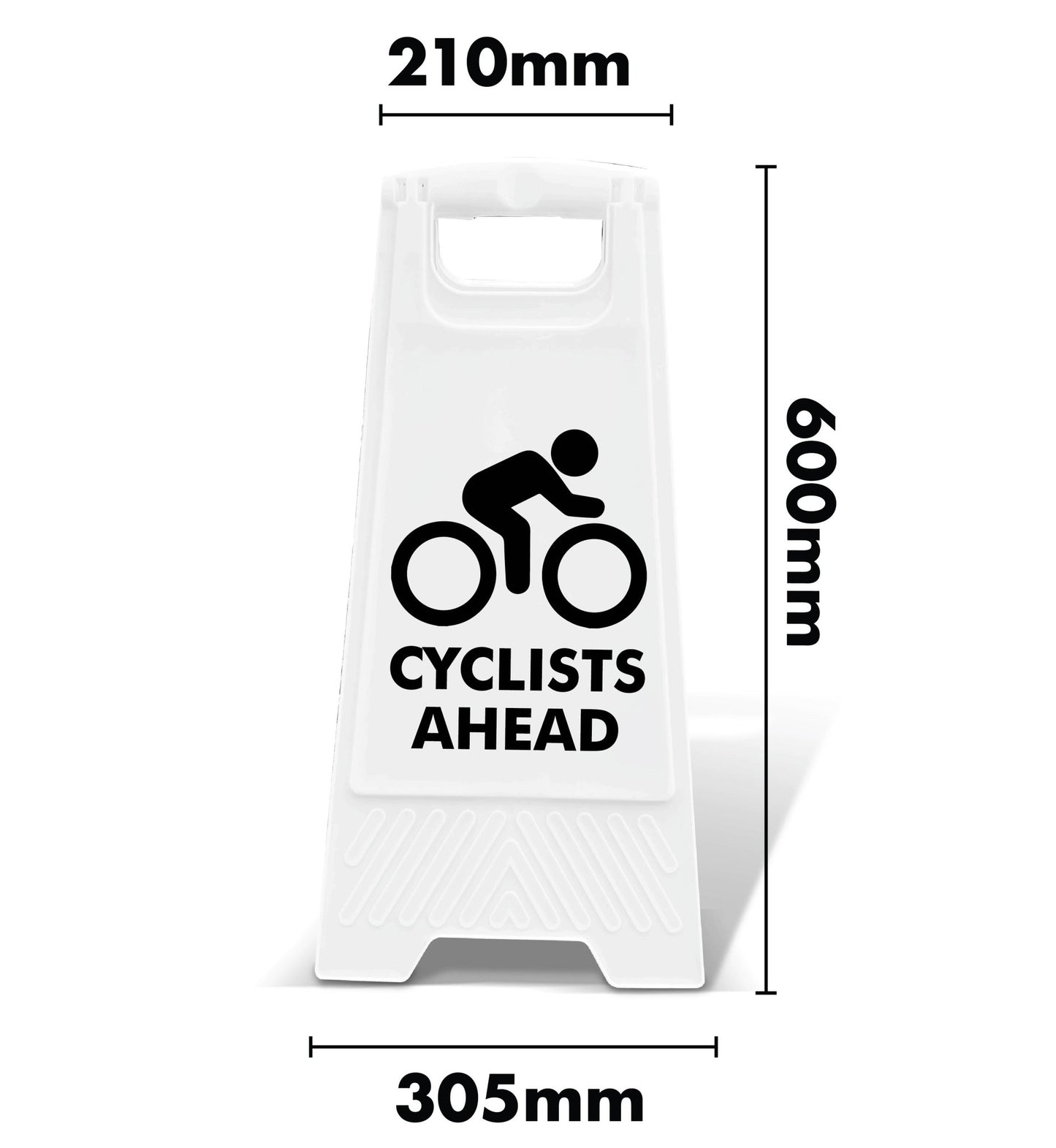White A - Frame - Cyclists Ahead - New Signs
