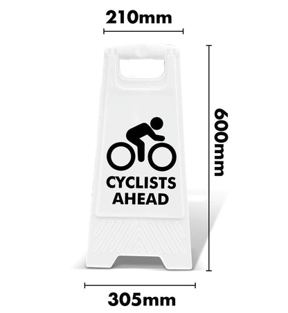 White A - Frame - Cyclists Ahead - New Signs