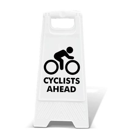 White A - Frame - Cyclists Ahead - New Signs