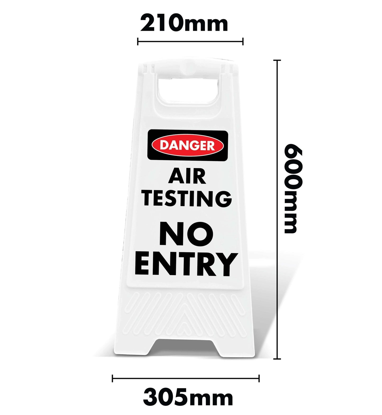 White A - Frame - Danger Air Testing No Entry - New Signs