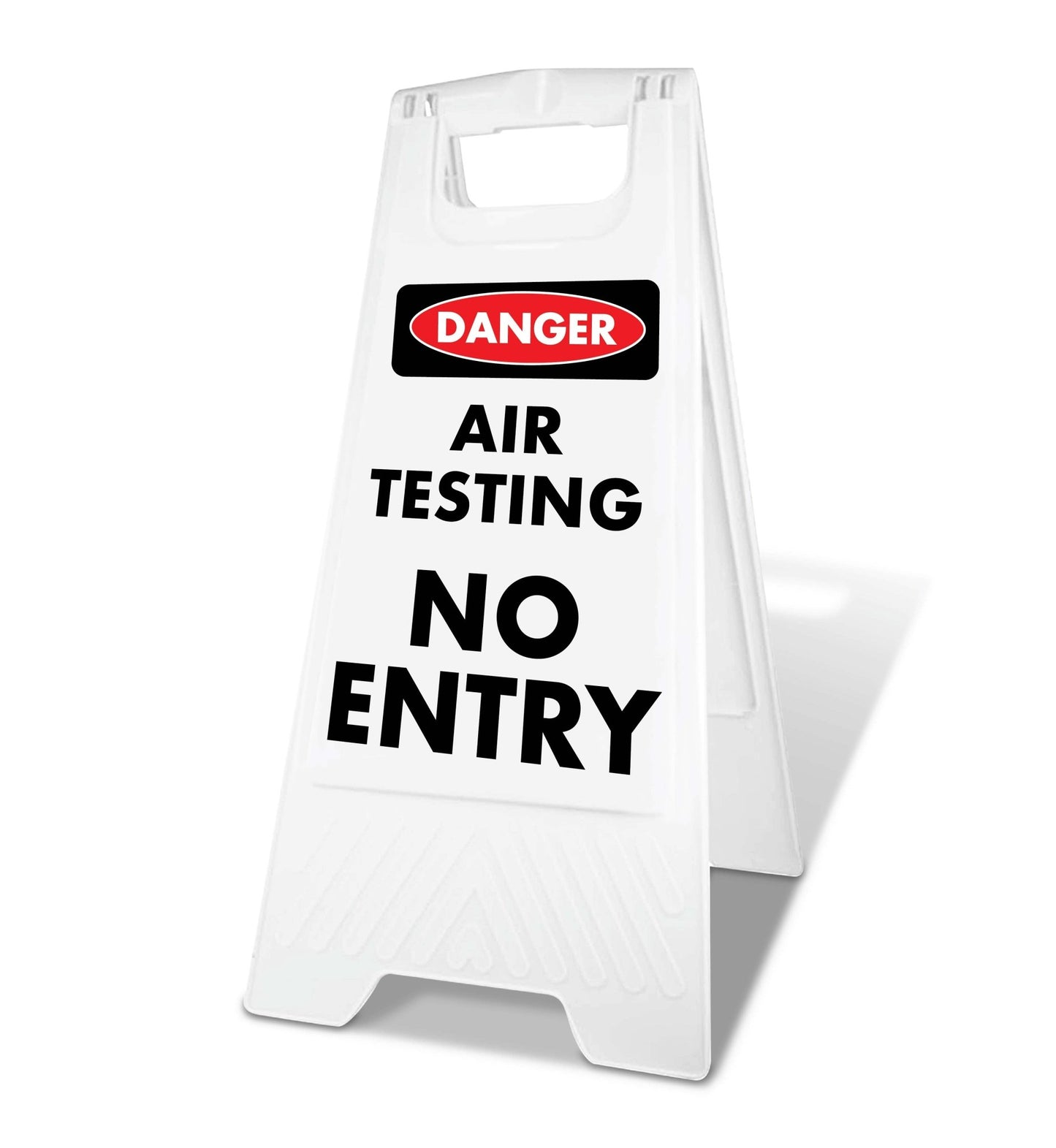 White A - Frame - Danger Air Testing No Entry - New Signs