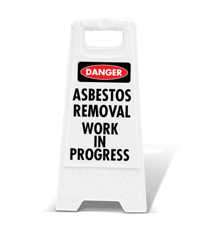 White A - Frame - Danger Asbestos Removal - New Signs