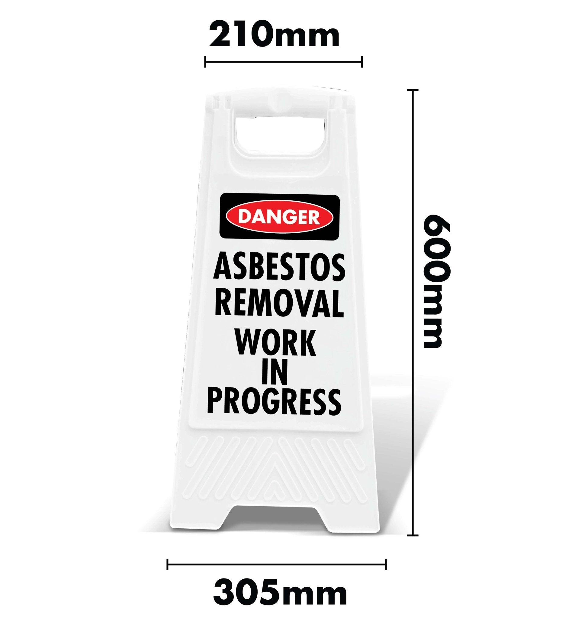 White A - Frame - Danger Asbestos Removal - New Signs