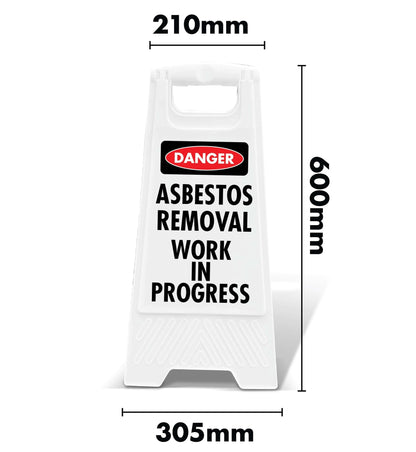 White A - Frame - Danger Asbestos Removal - New Signs