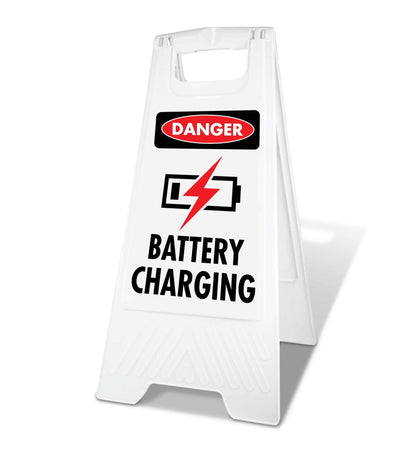 White A - Frame - Danger Battery Charging - New Signs