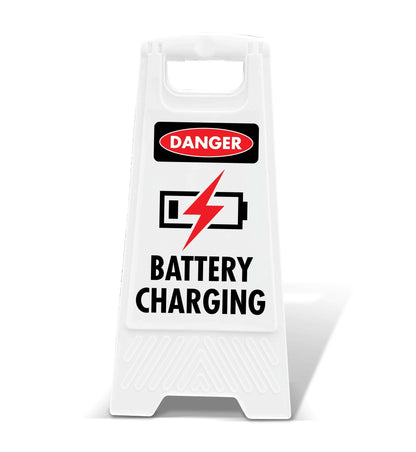 White A - Frame - Danger Battery Charging - New Signs