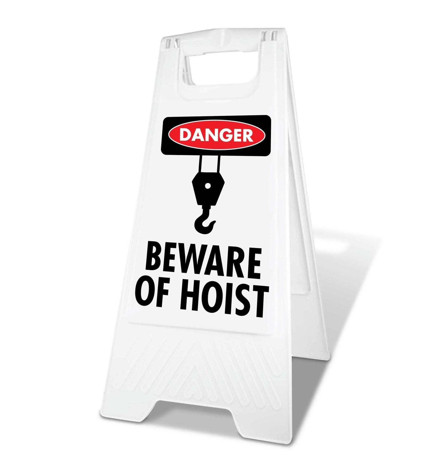 White A - Frame - Danger Beware Of Hoist - New Signs