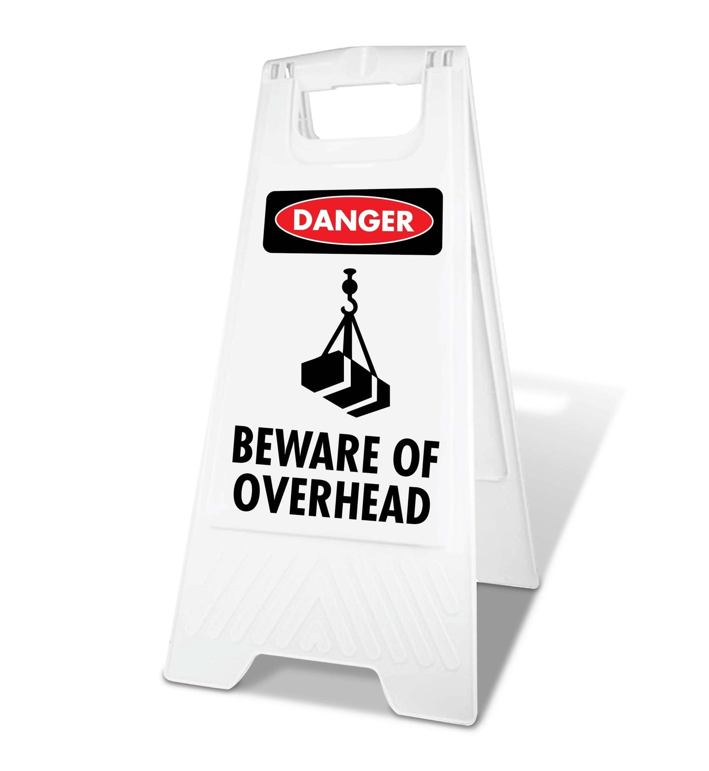 White A - Frame - Danger Beware Of Overhead - New Signs