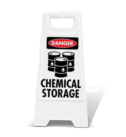 White A - Frame - Danger Chemical Storage - New Signs