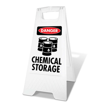 White A - Frame - Danger Chemical Storage - New Signs