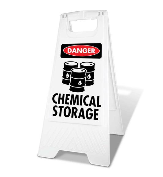 White A - Frame - Danger Chemical Storage - New Signs