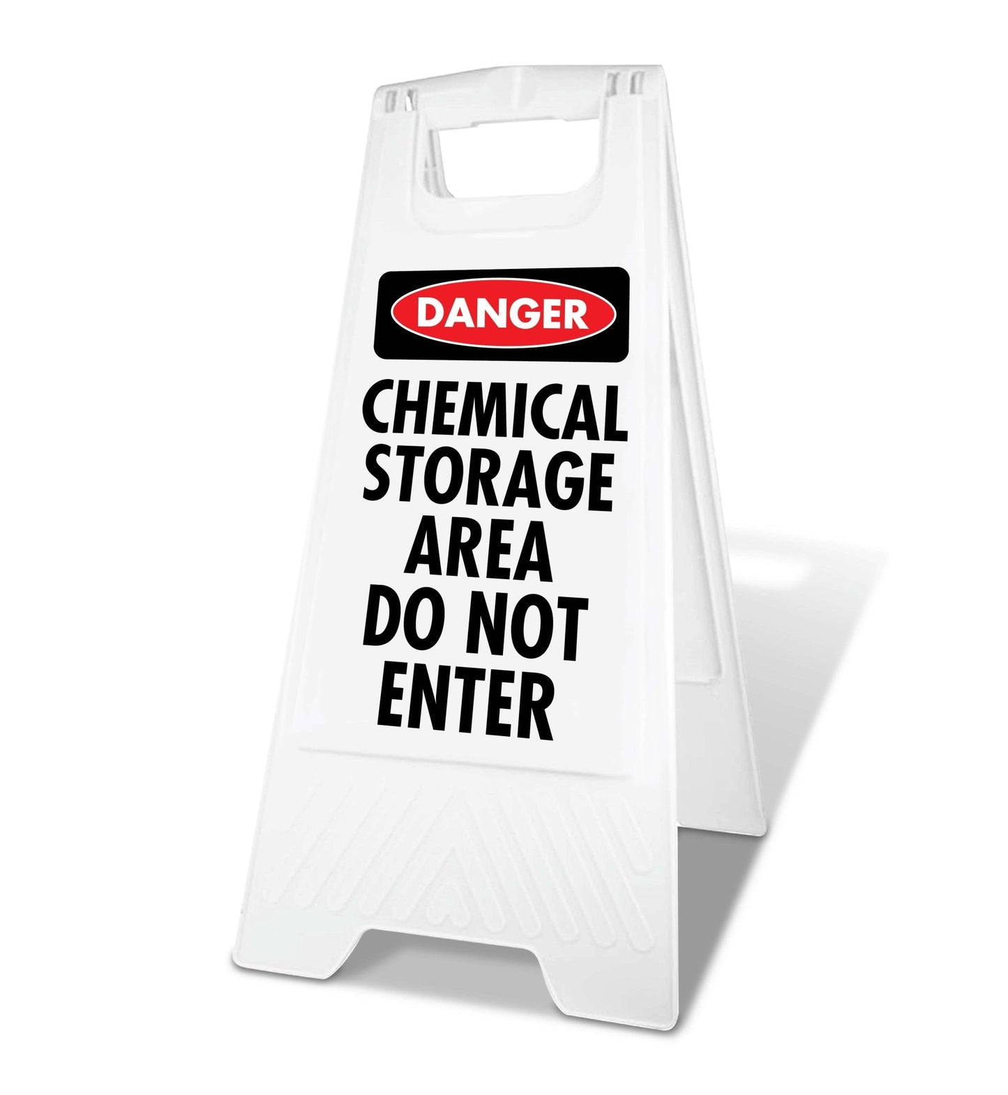 White A - Frame - Danger Chemical Storage Area Do Not Enter - New Signs