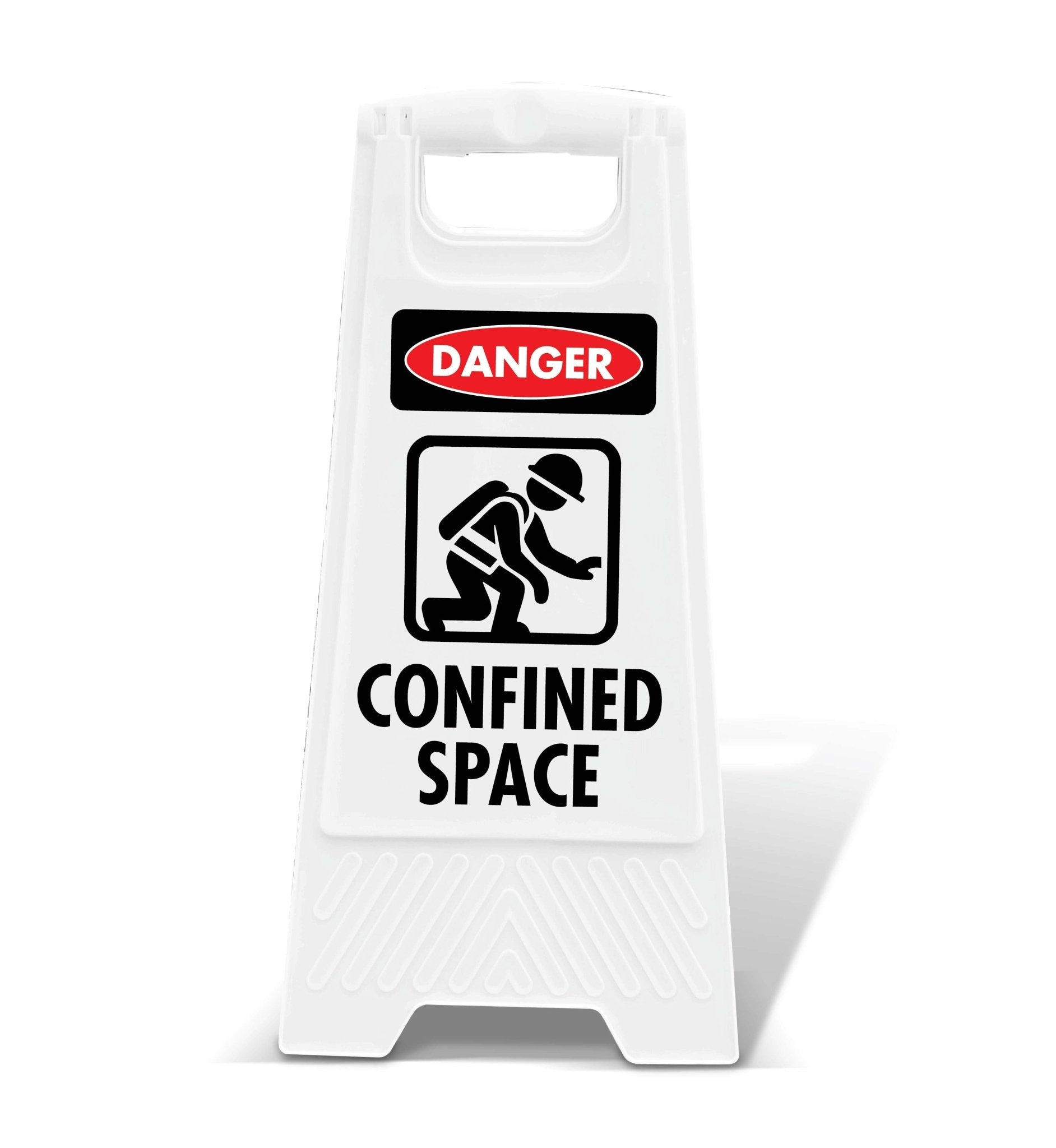 White A - Frame - Danger Confined Space - New Signs