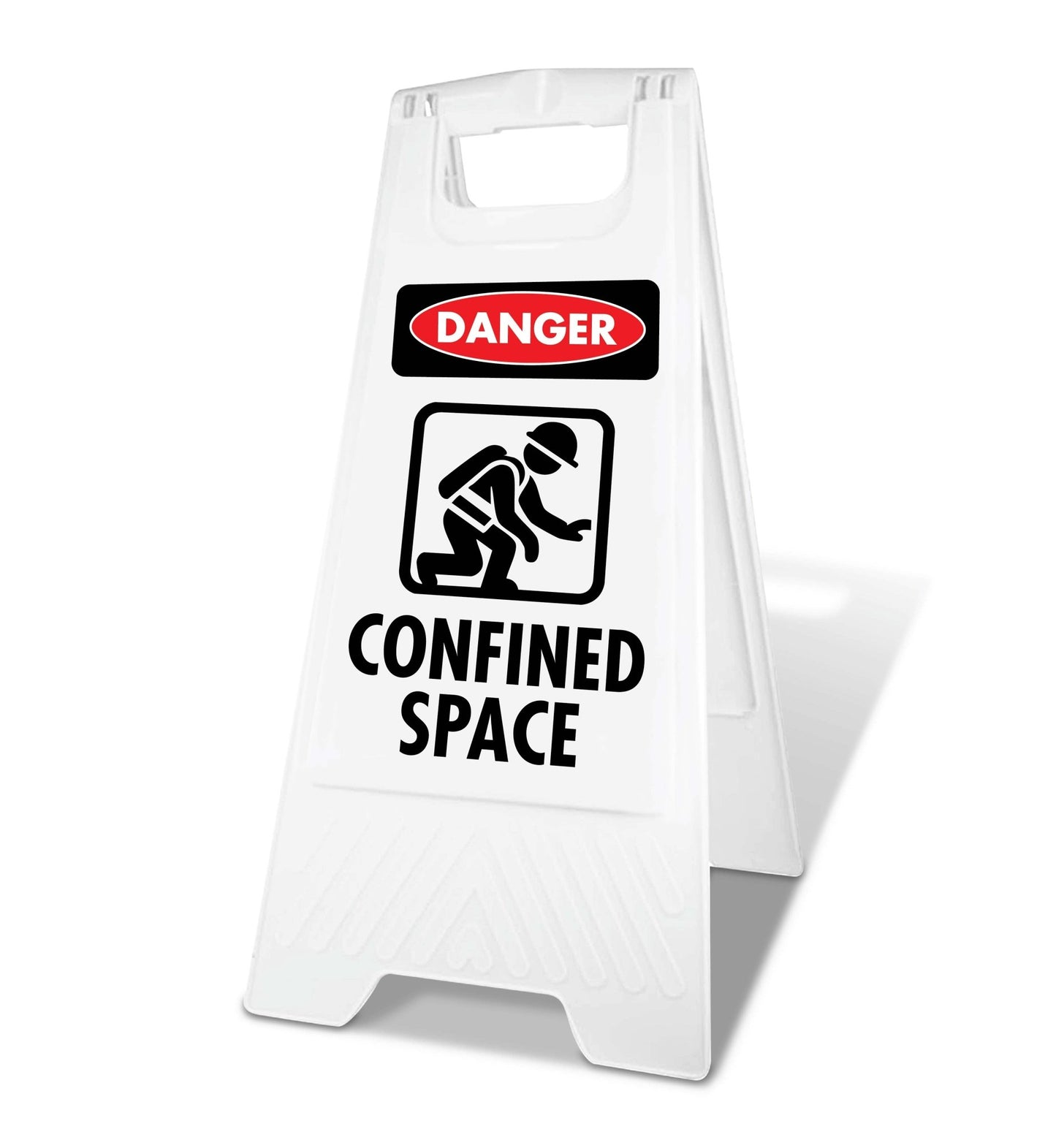 White A - Frame - Danger Confined Space - New Signs
