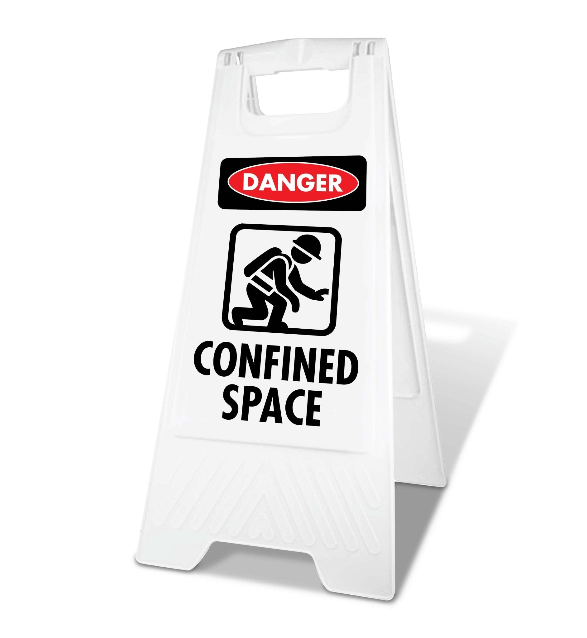 White A - Frame - Danger Confined Space - New Signs