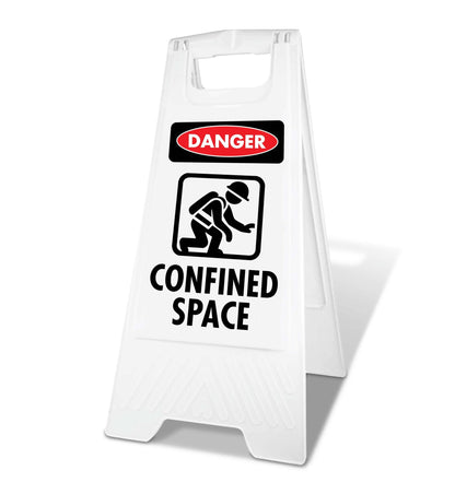White A - Frame - Danger Confined Space - New Signs