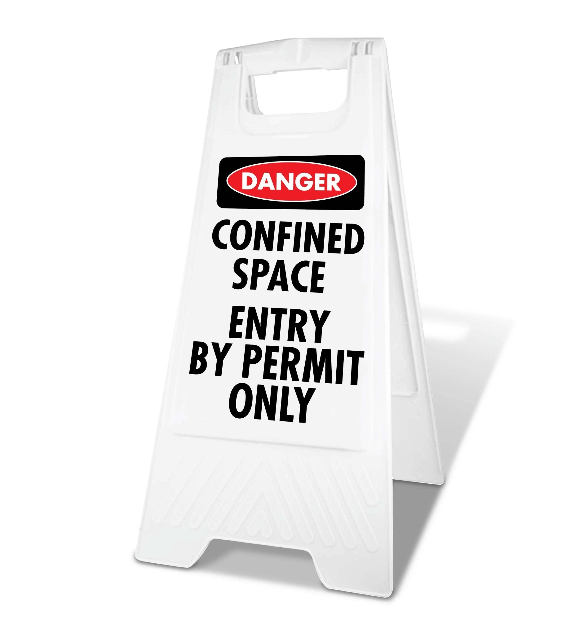 White A - Frame - Danger Confined Space Entry by Permit Only - New Signs