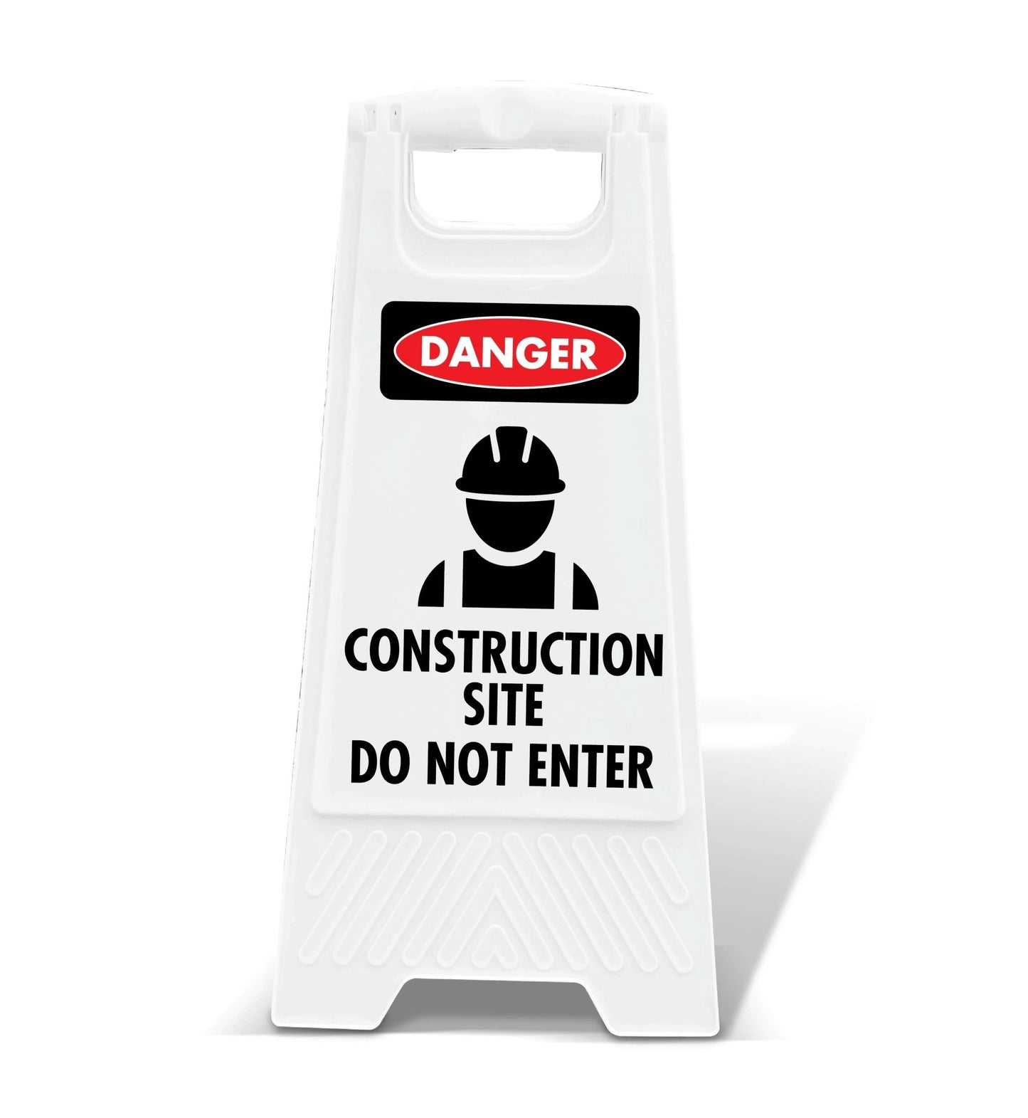 White A - Frame - Danger Construction Site Do Not Enter - New Signs
