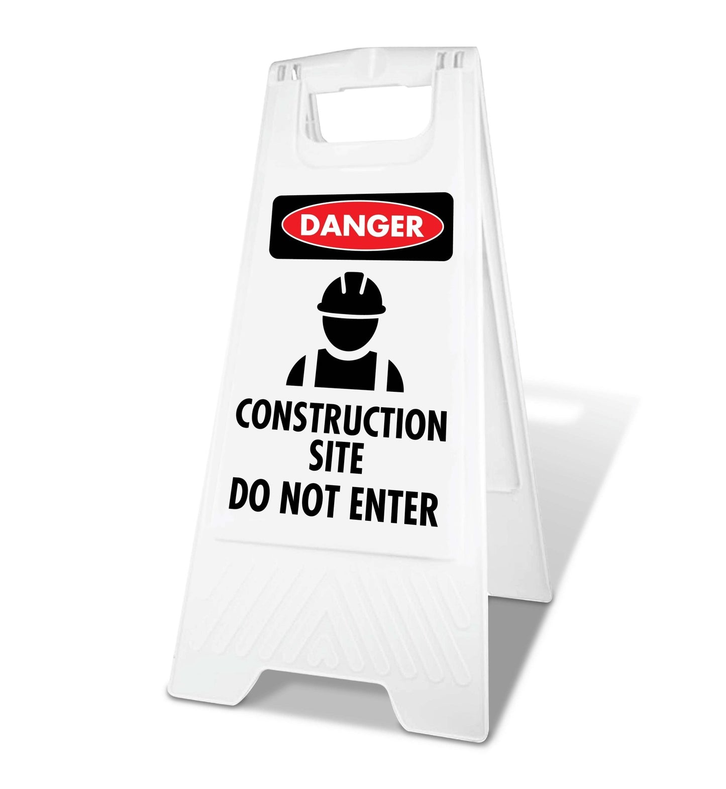 White A - Frame - Danger Construction Site Do Not Enter - New Signs