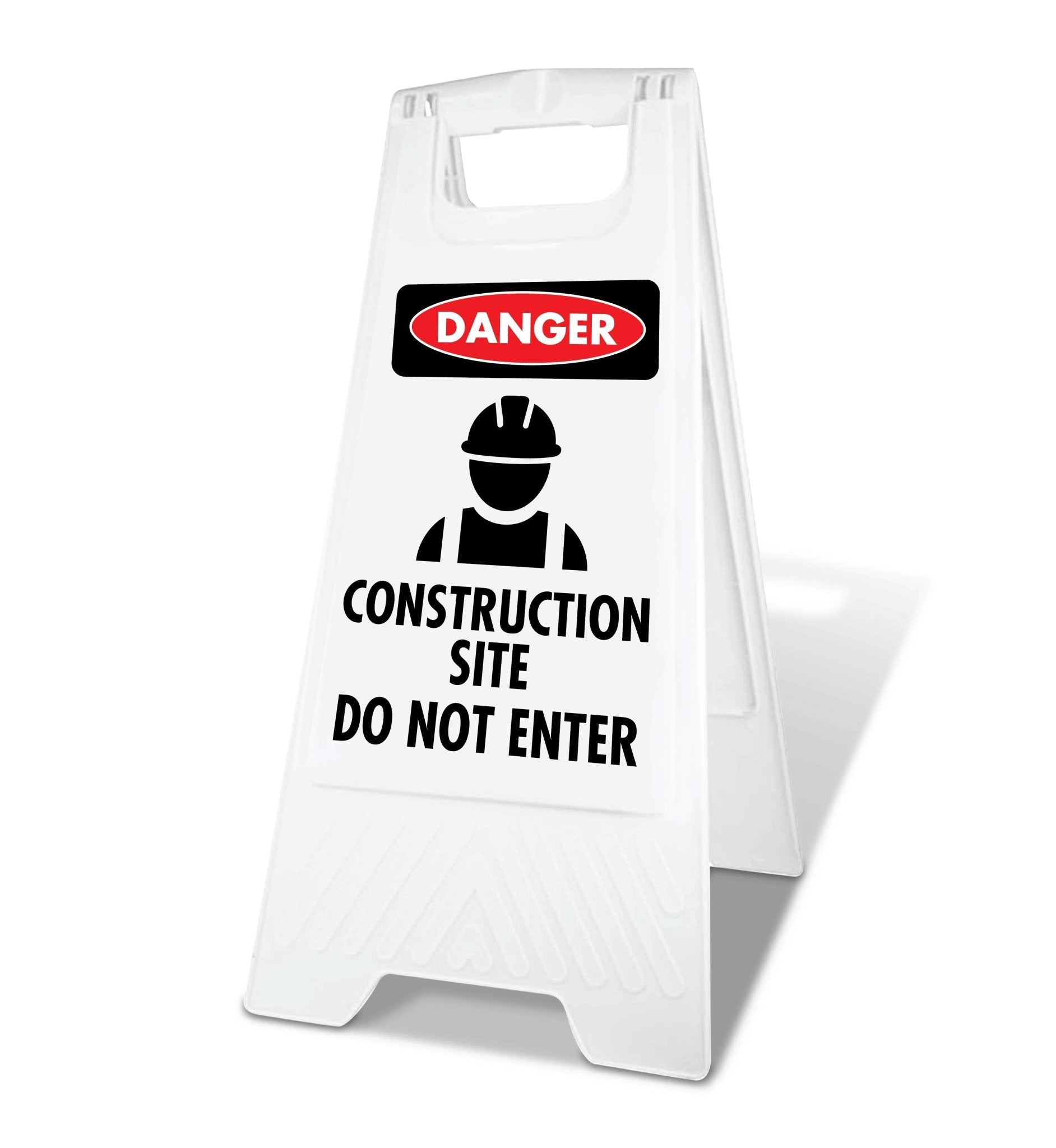 White A - Frame - Danger Construction Site Do Not Enter - New Signs
