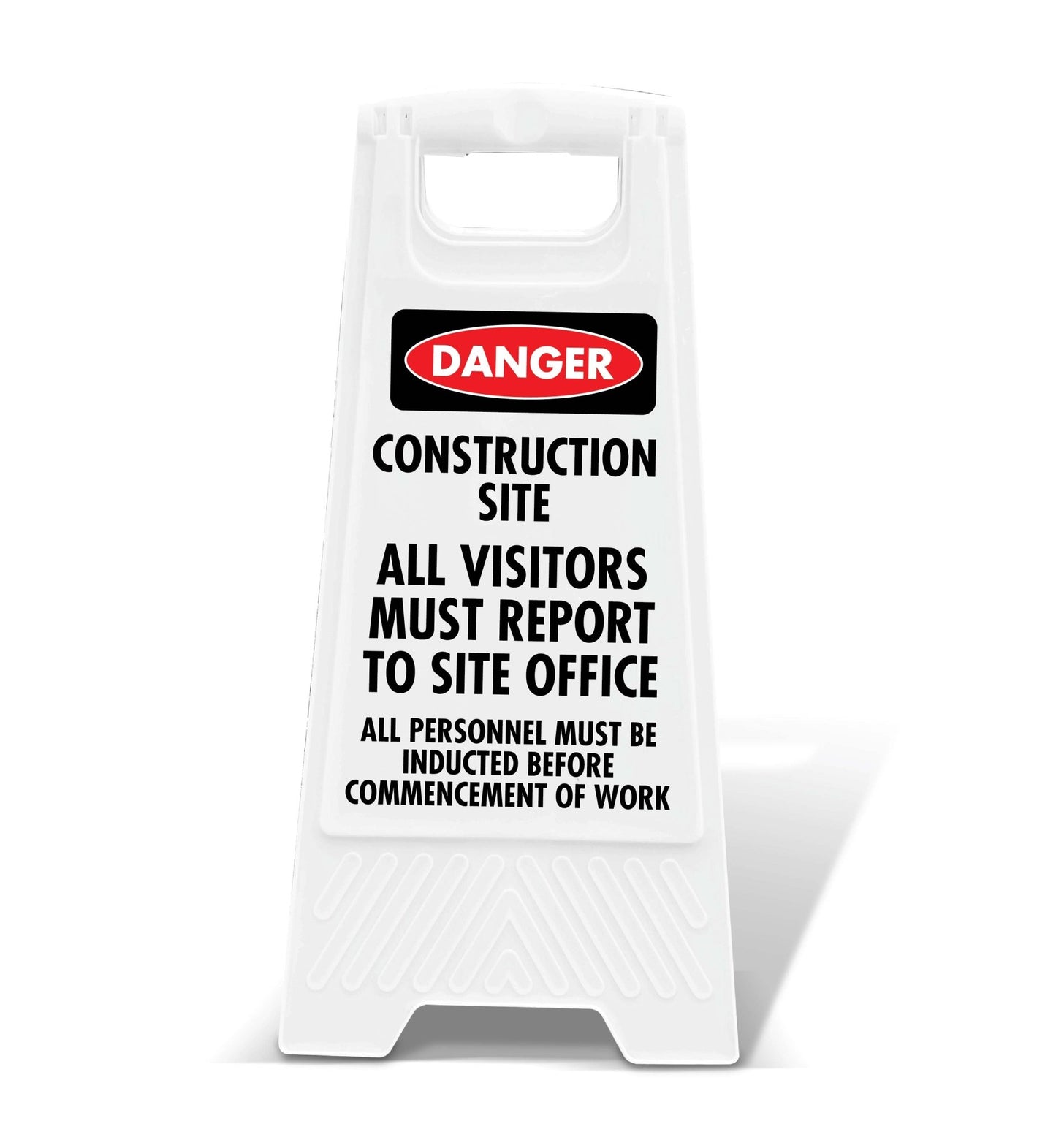White A - Frame - Danger Construction Site Report - New Signs