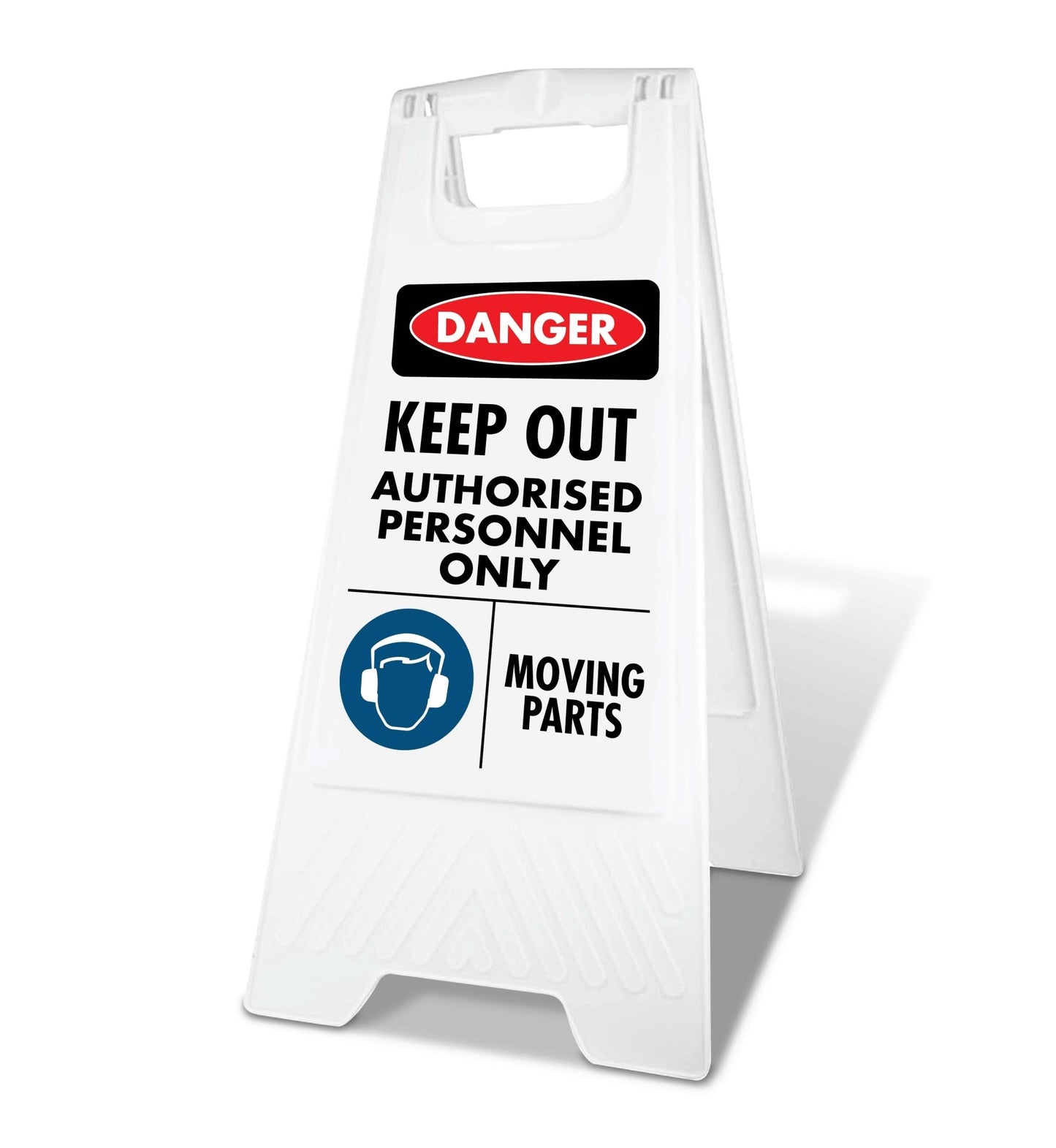 White A - Frame - Danger Construction Site Sign Keep Out Hearing PPE - New Signs
