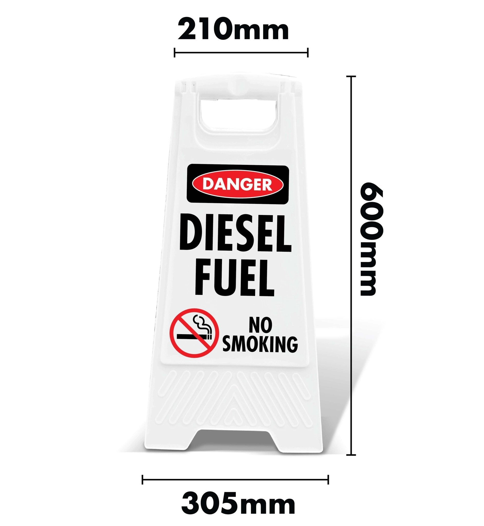 White A - Frame - Danger Diesel Fuel No Smoking - New Signs