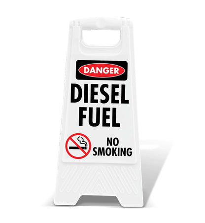 White A - Frame - Danger Diesel Fuel No Smoking - New Signs