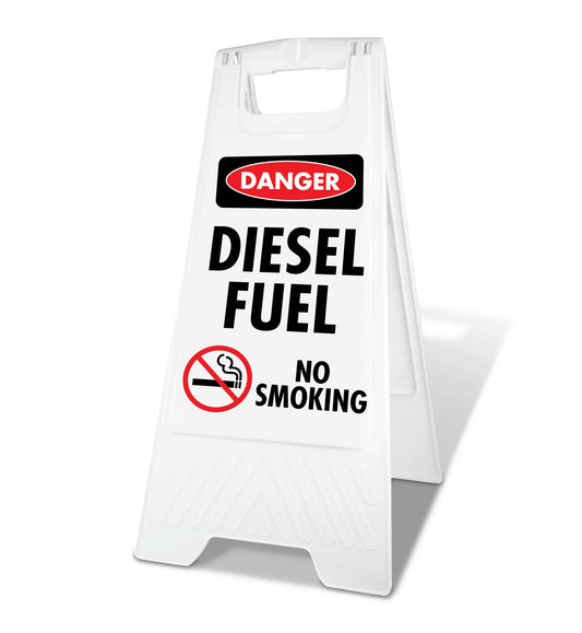 White A - Frame - Danger Diesel Fuel No Smoking - New Signs