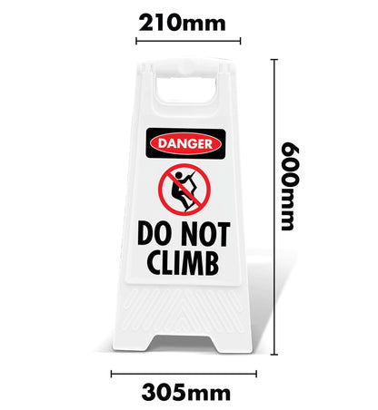 White A - Frame - Danger Do Not Climb - New Signs