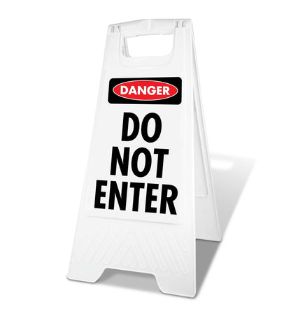 White A - Frame - Danger Do Not Enter - New Signs