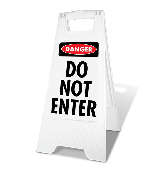 White A - Frame - Danger Do Not Enter - New Signs