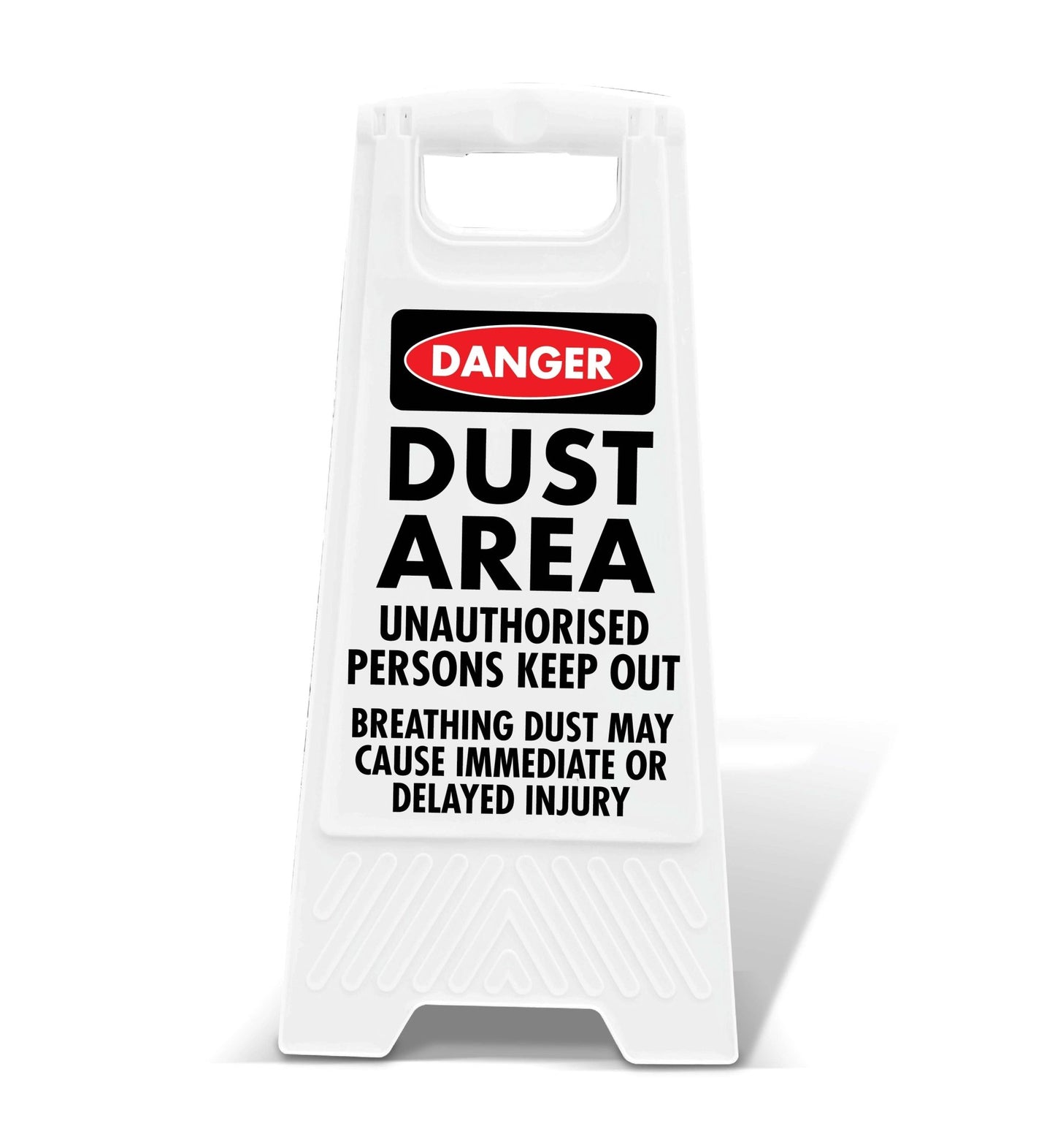 White A - Frame - Danger Dust Area - New Signs