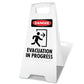 White A - Frame - Danger Evacuation In Progress - New Signs