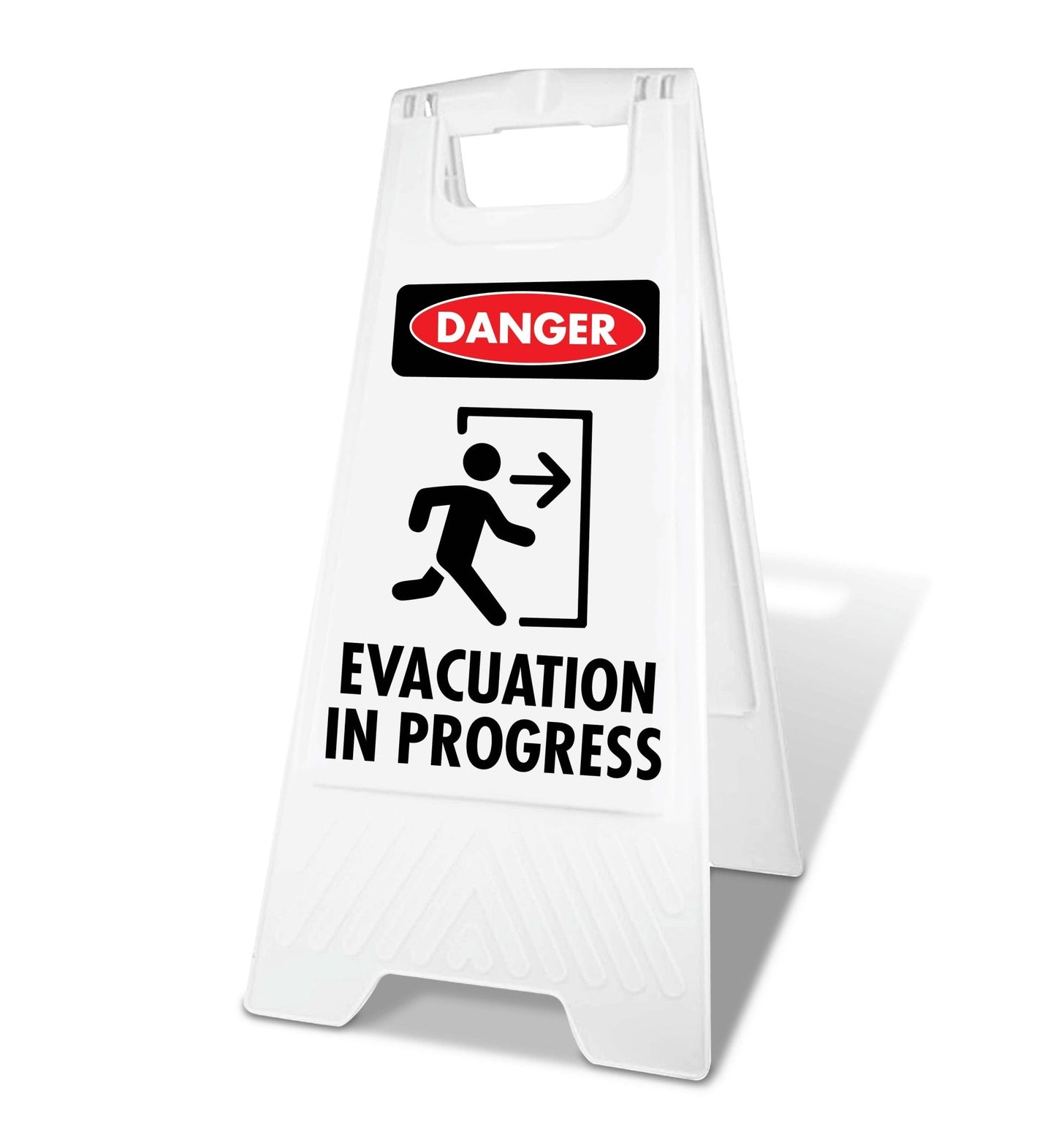White A - Frame - Danger Evacuation In Progress - New Signs