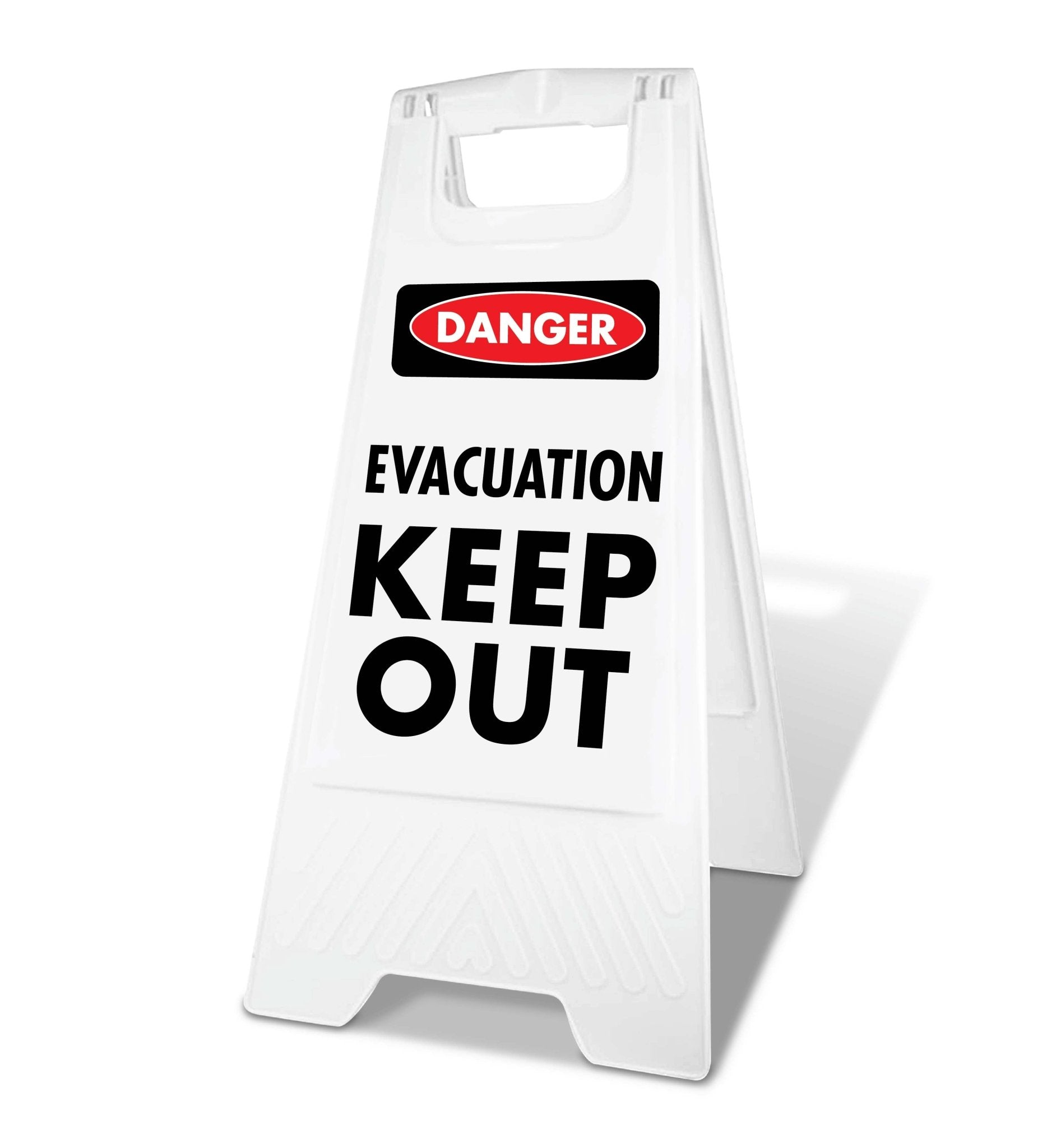 White A - Frame - Danger Evacuation Keep Out - New Signs