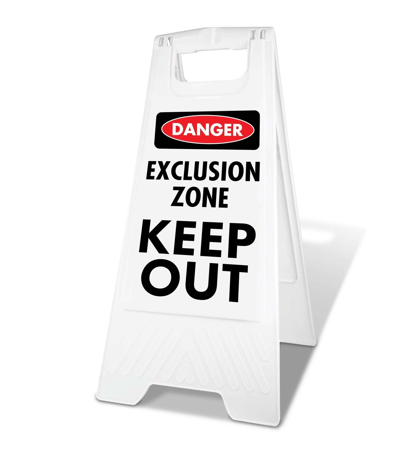 White A - Frame - Danger Exclusion Zone - New Signs