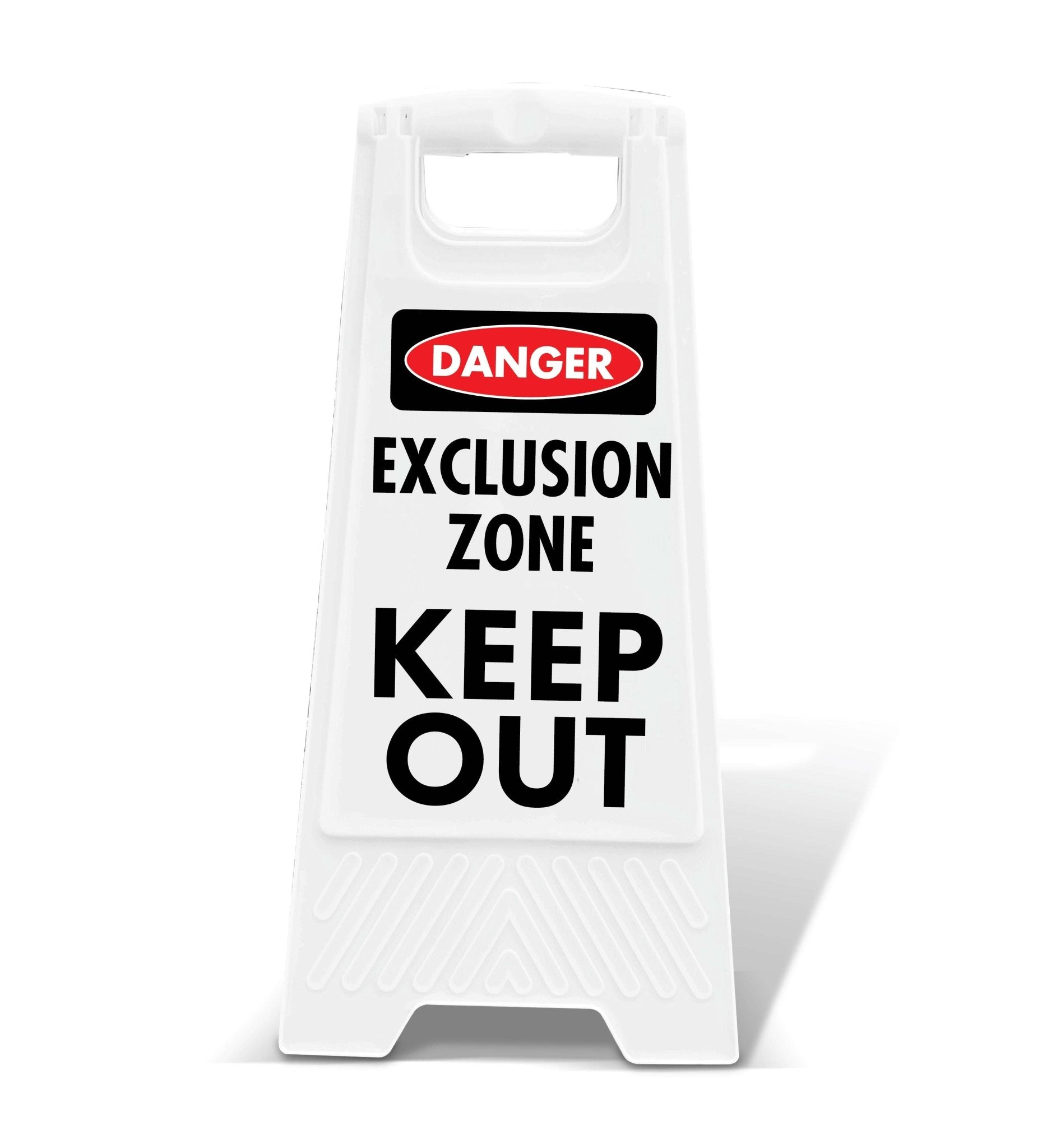 White A - Frame - Danger Exclusion Zone - New Signs