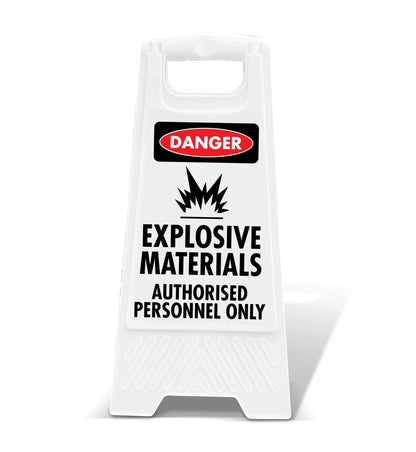White A - Frame - Danger Explosive Materials - New Signs