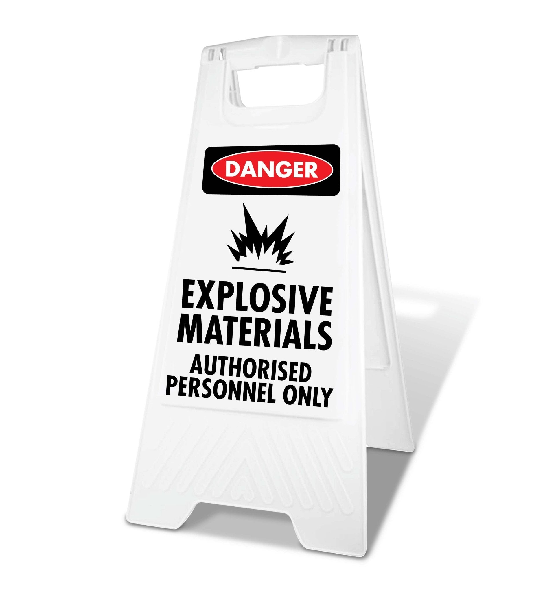 White A - Frame - Danger Explosive Materials - New Signs